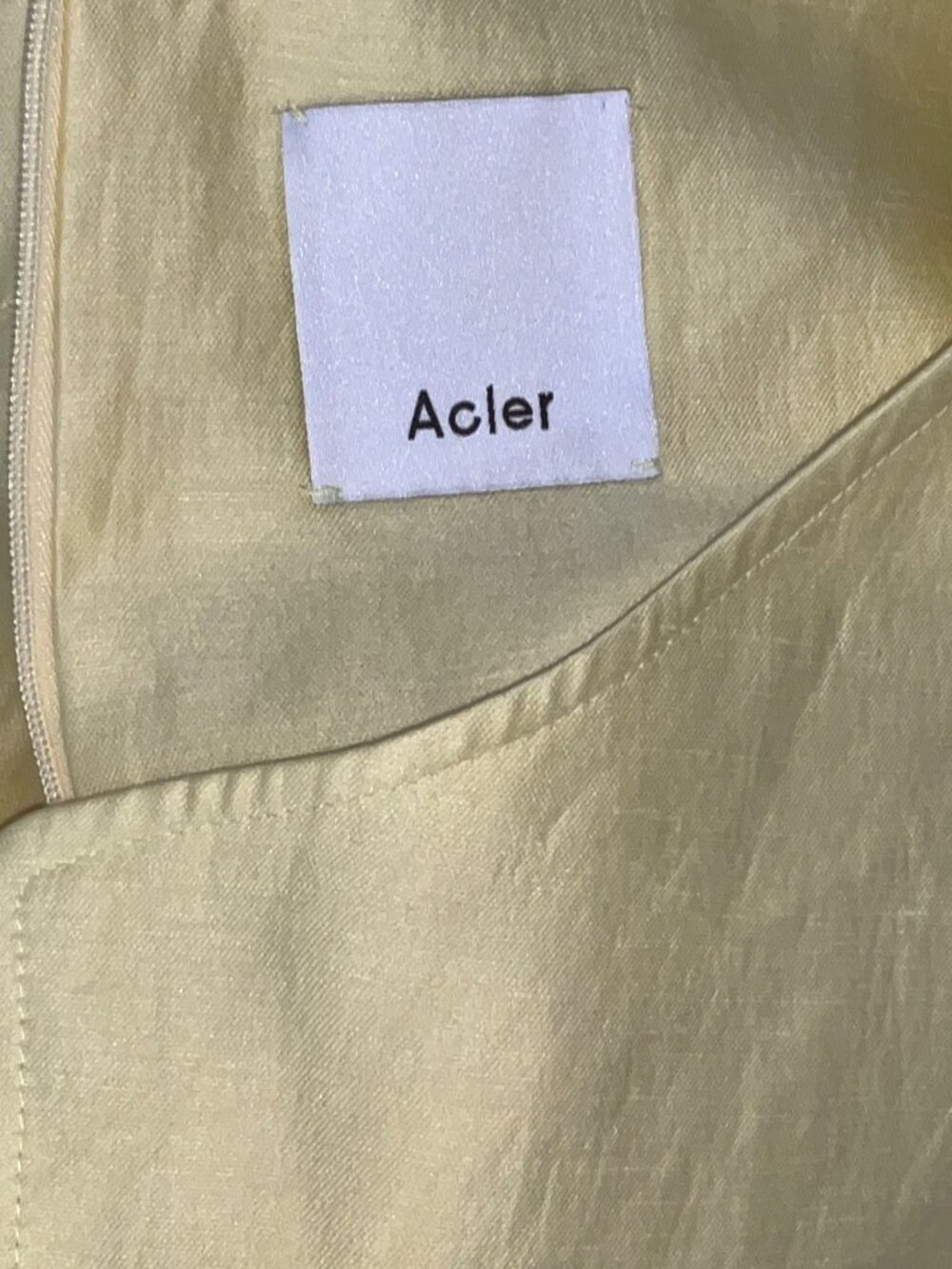 Acler Remly Mini Dress in Lemon Sorbet 8 Womens Belted Linen - Picture 12 of 16